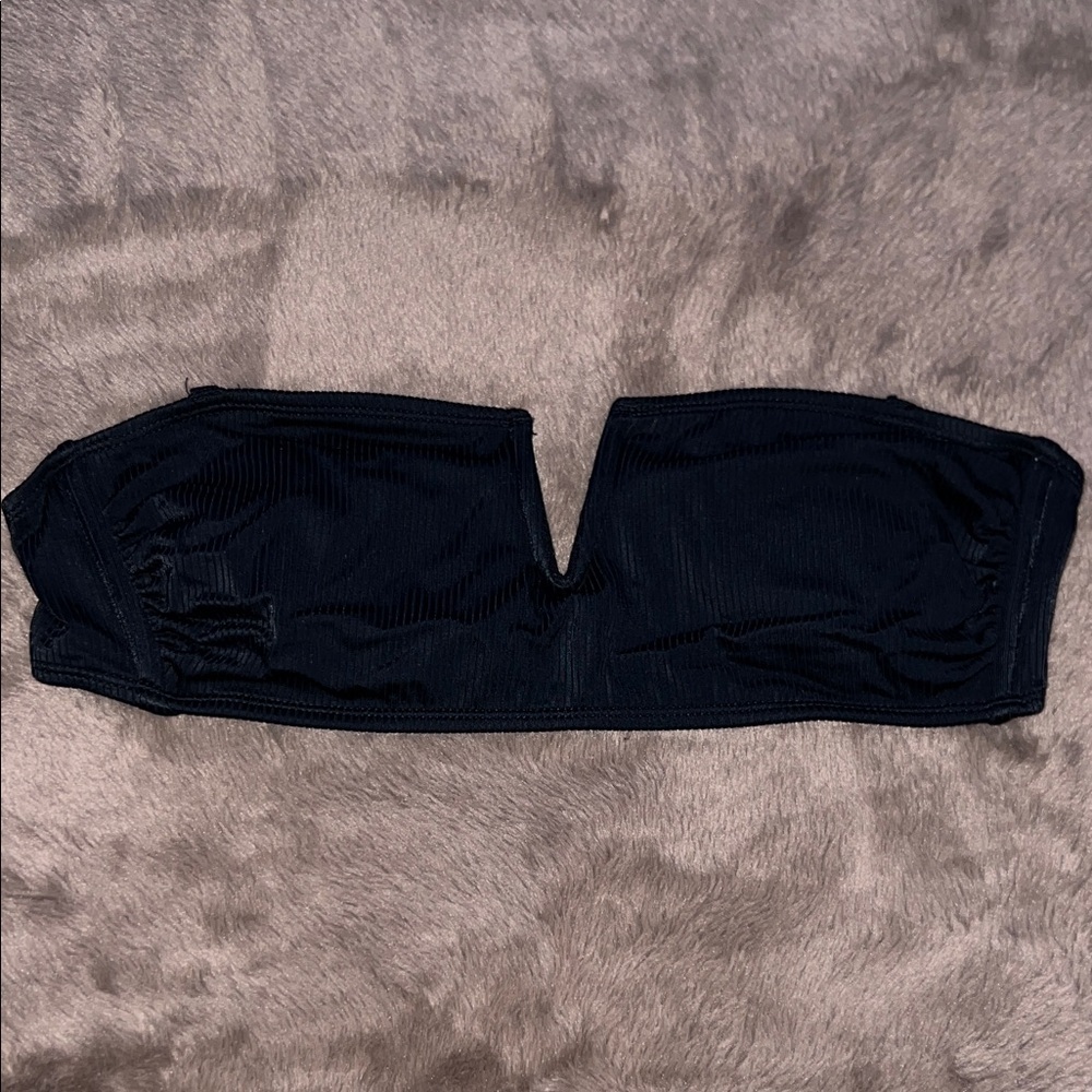 Black Strapless Bandeau Bikini Top Xhilaration Size Large